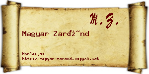 Magyar Zaránd névjegykártya