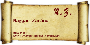 Magyar Zaránd névjegykártya